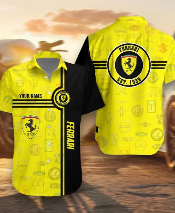 Iconic Vehicle Hawaiian Shirt Exclusive Logo, Open Road Button Shirt CAR174