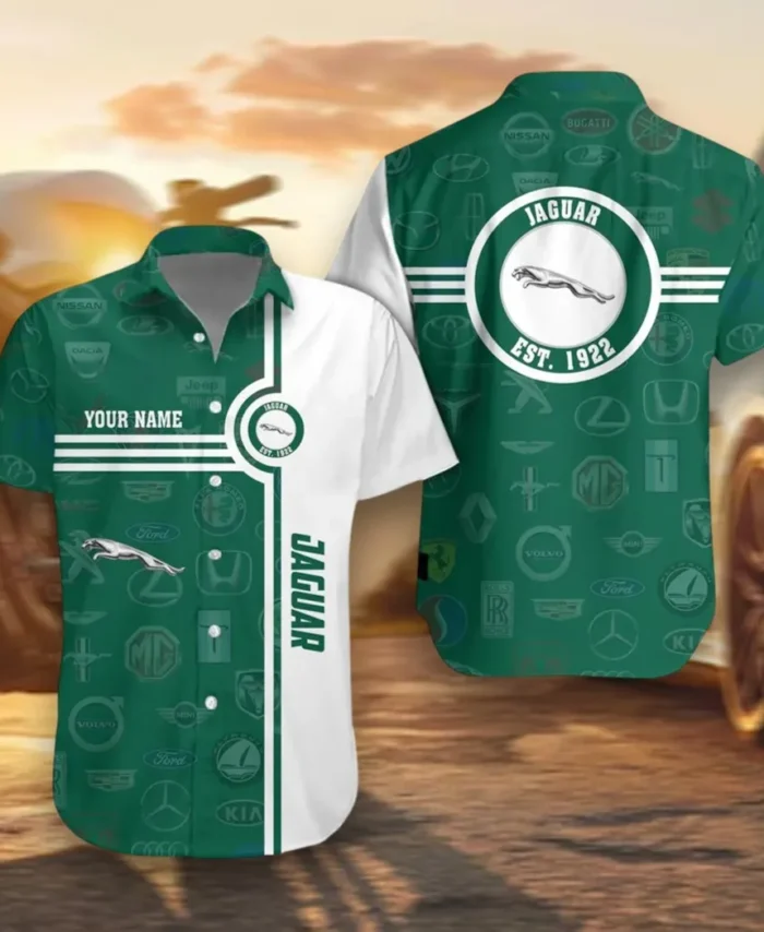 High-End Sedan Hawaiian Shirt Exclusive Logo, Performance Gear Button Shirt CAR174