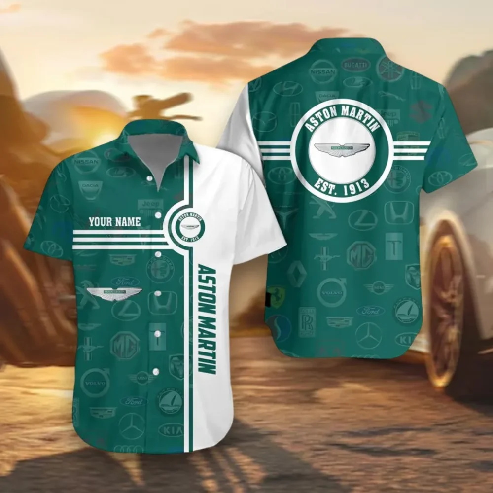 Luxury Sports Car Hawaiian Shirt Exclusive Logo, Custom Ride Button Shirt CAR174