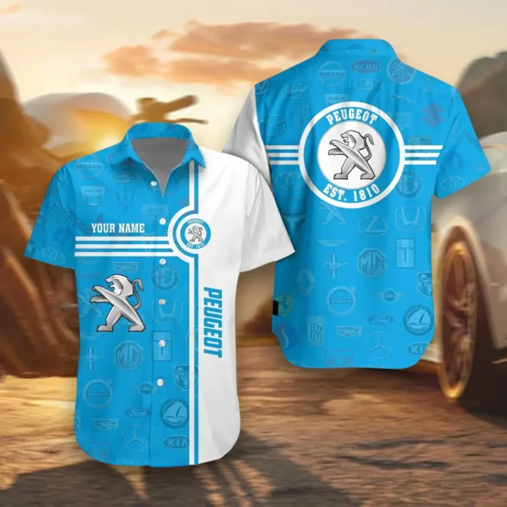 Practical Hatchback Hawaiian Shirt Exclusive Logo, Street-Ready Button Shirt CAR174