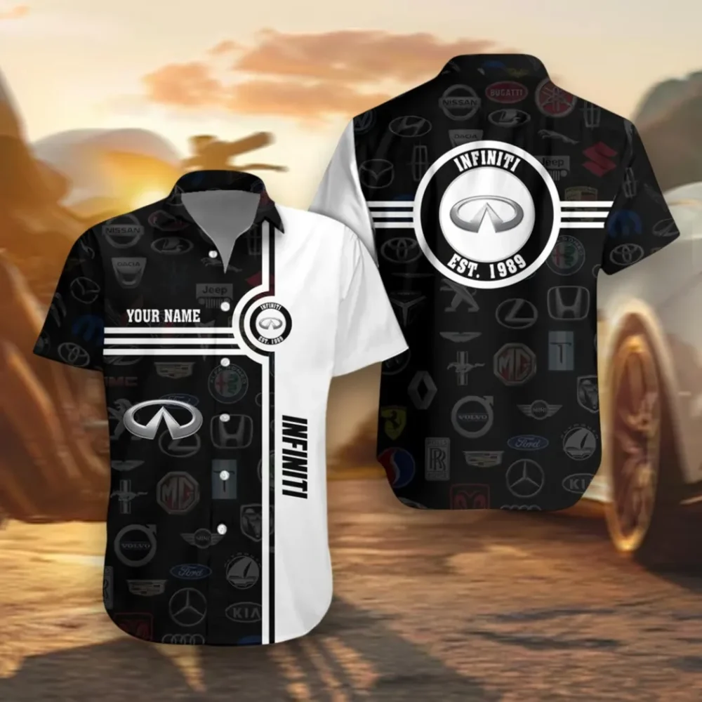 Luxury SUV Hawaiian Shirt Exclusive Logo, Performance Gear Button Shirt CAR174