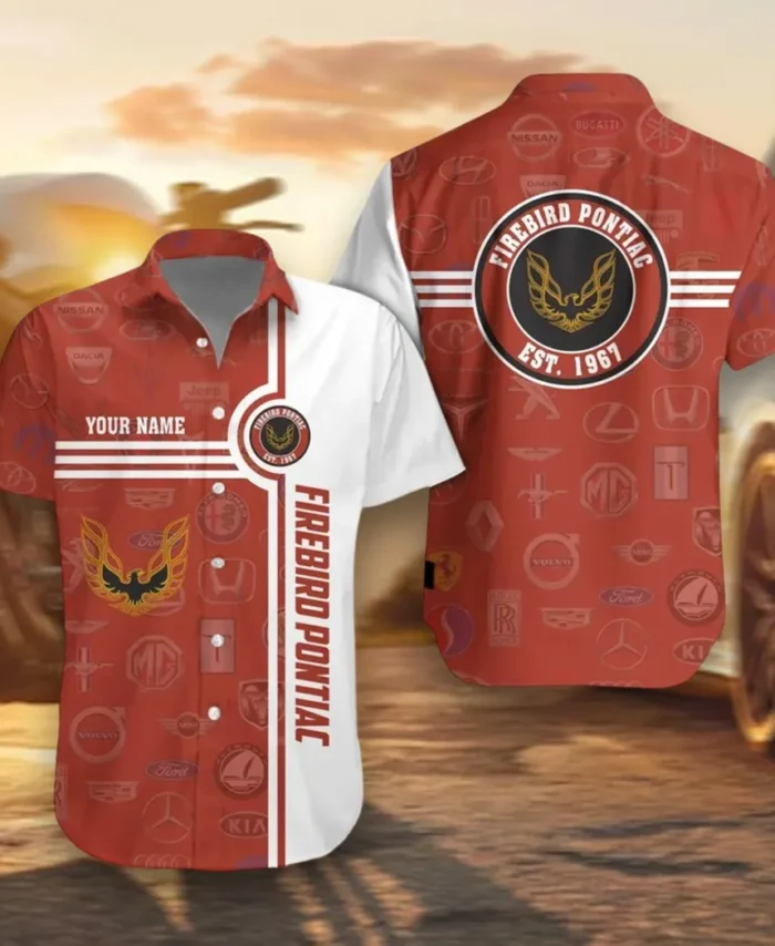 Iconic Vehicle Hawaiian Shirt Exclusive Logo, Bold Driver Button Shirt CAR174