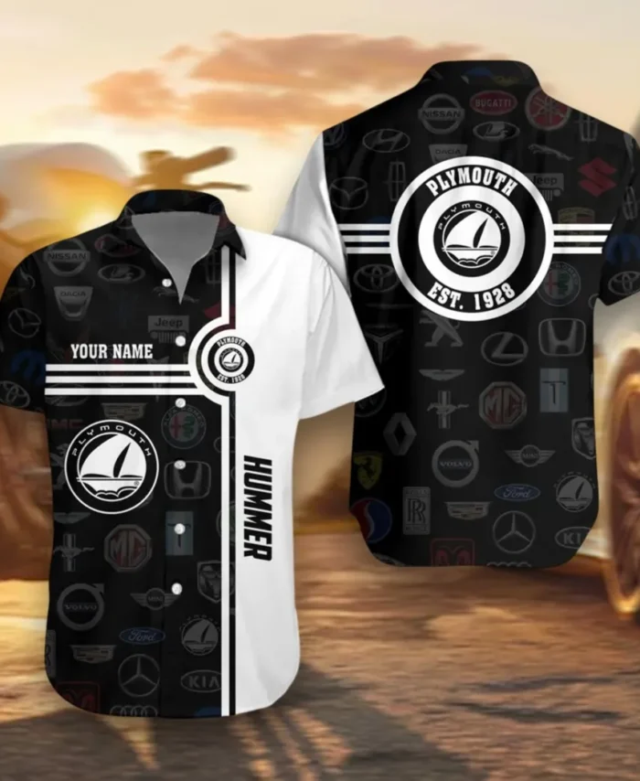 Heritage Vehicle Hawaiian Shirt Exclusive Logo, Engine Lover Button Shirt CAR174
