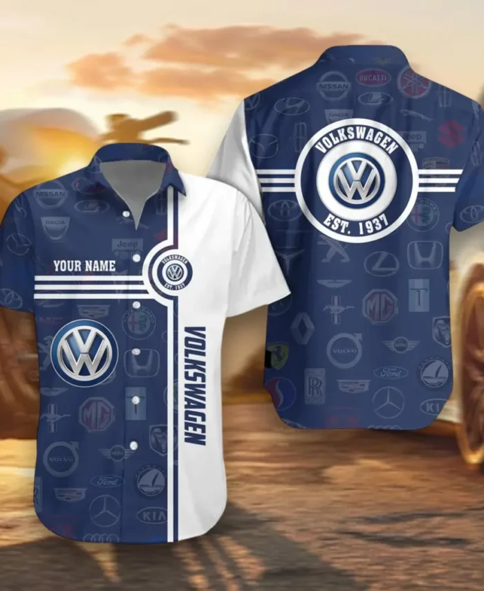Small SUV Hawaiian Shirt Exclusive Logo, Road Life Button Shirt CAR174