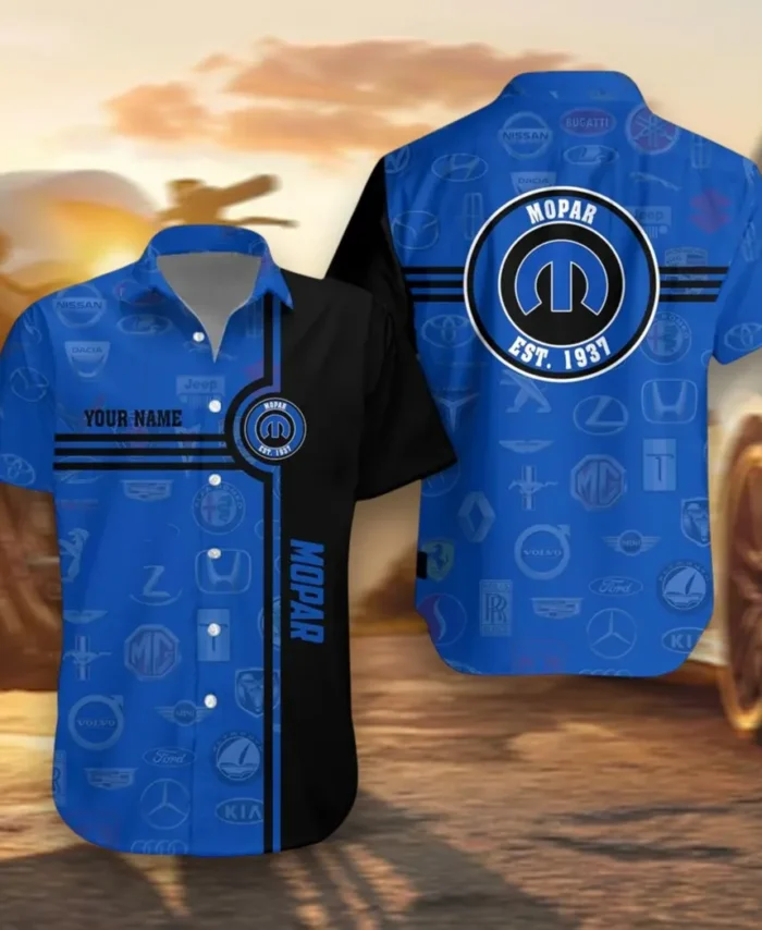 Powertrain Upgrades Hawaiian Shirt Exclusive Logo, Drift-Ready Button Shirt CAR174
