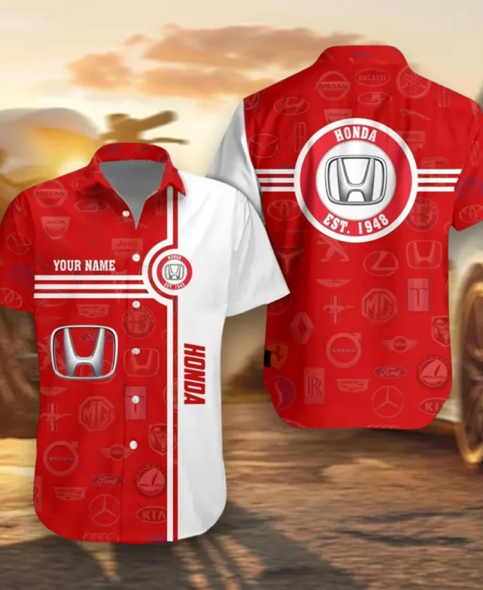 Crossover Hawaiian Shirt Exclusive Logo, Street Racer Button Shirt CAR174