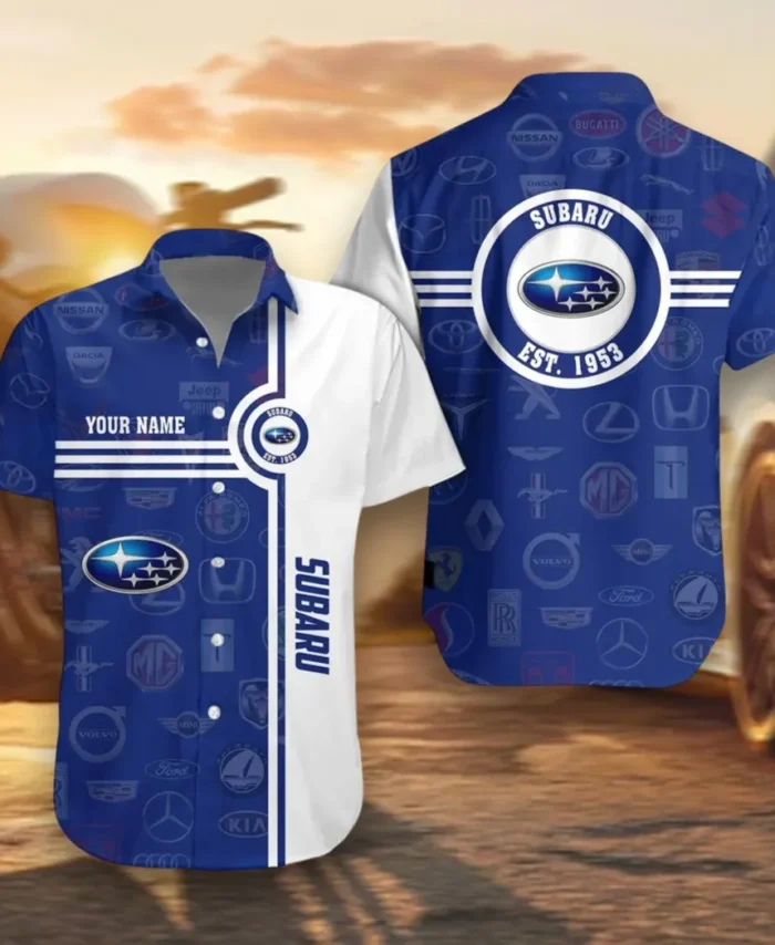 All-Wheel Drive Car Hawaiian Shirt Exclusive Logo, Car Meet Button Shirt CAR174