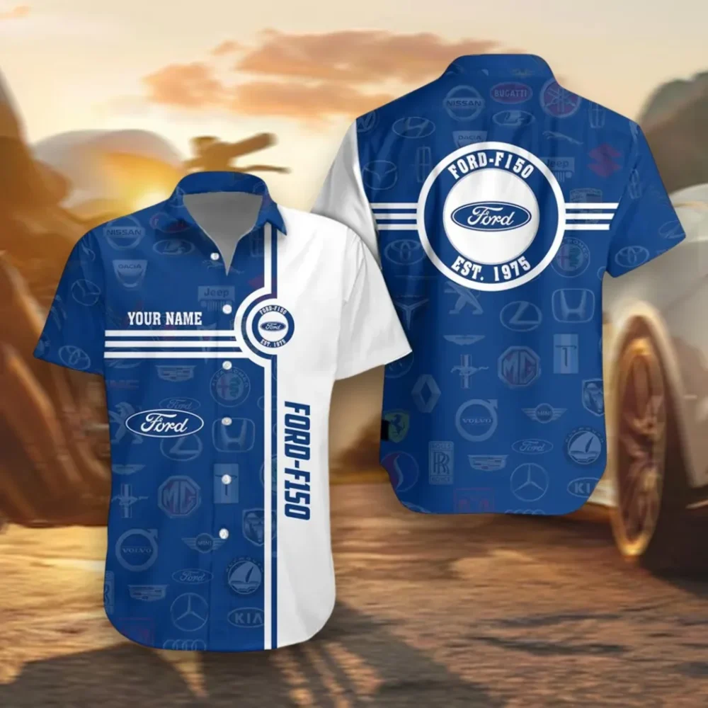 Family Sedan Hawaiian Shirt Exclusive Logo, Drift-Ready Button Shirt CAR174
