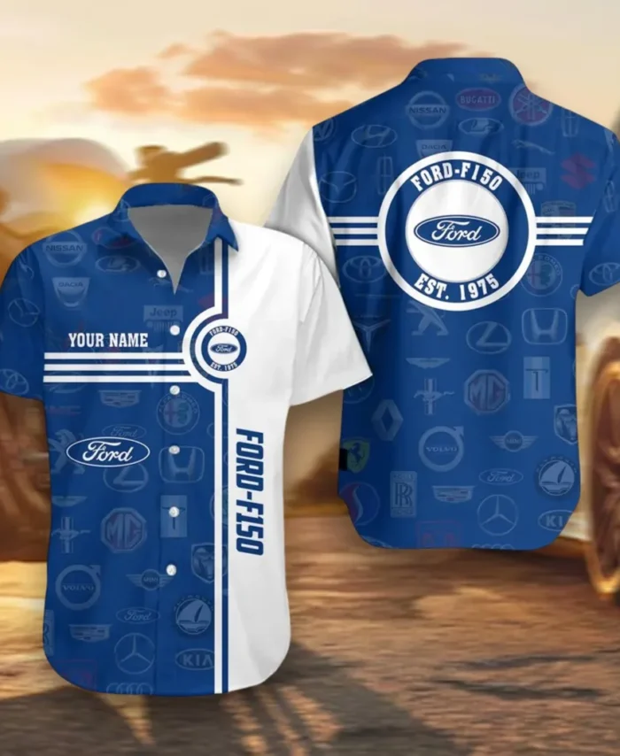 Family Sedan Hawaiian Shirt Exclusive Logo, Drift-Ready Button Shirt CAR174
