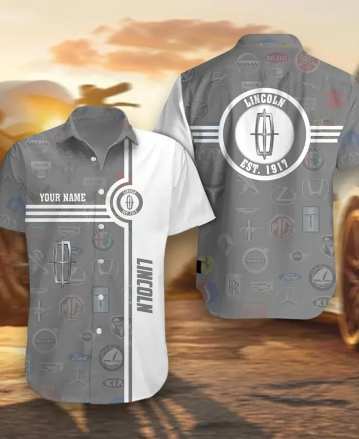 Executive Car Hawaiian Shirt Exclusive Logo, Auto Fan Button Shirt CAR174