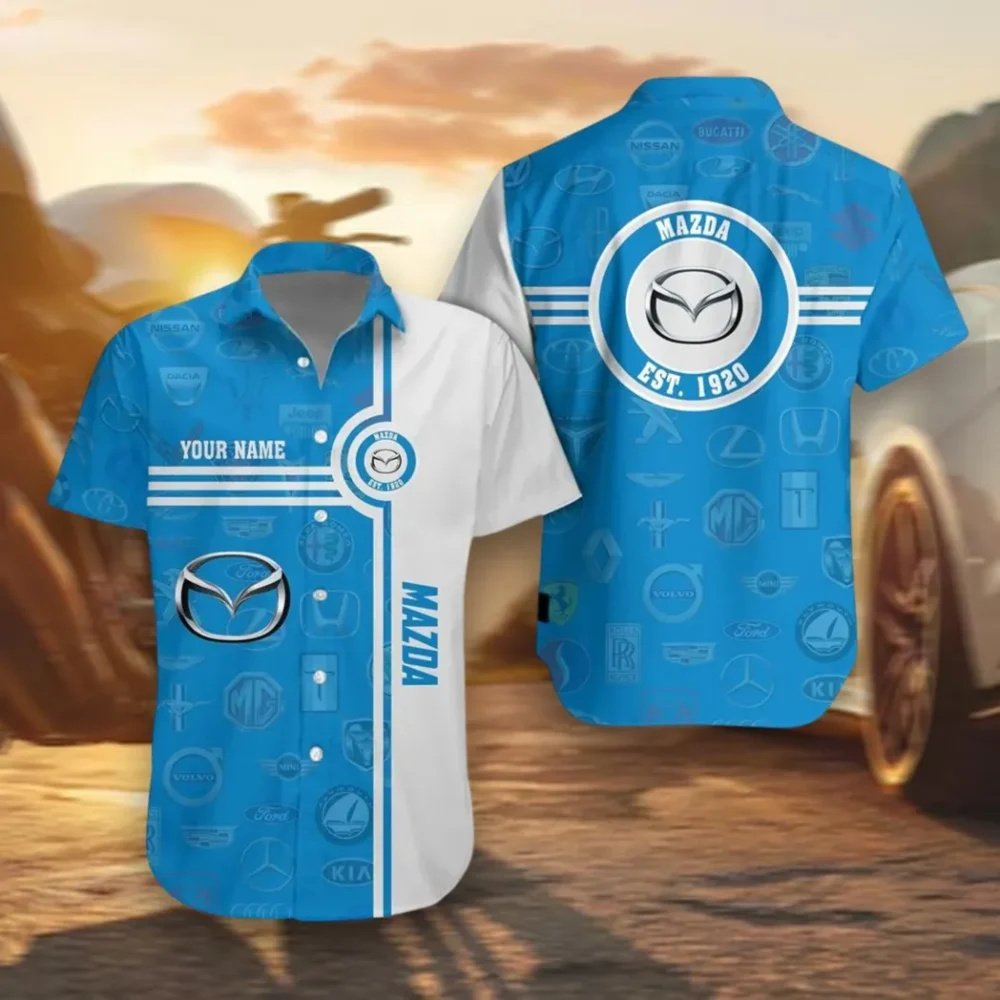 Performance Coupe Hawaiian Shirt Exclusive Logo, Gearhead Style Button Shirt CAR174