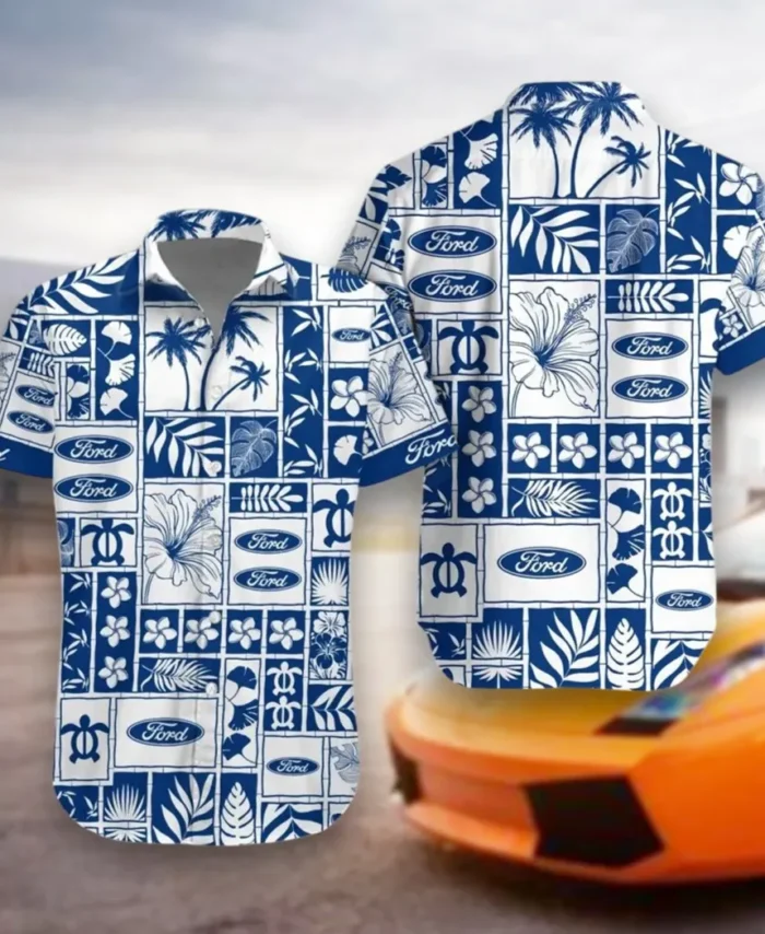 Vintage Ride Hawaiian Shirt Exclusive Logo, Hot Rod Button Shirt CAR350