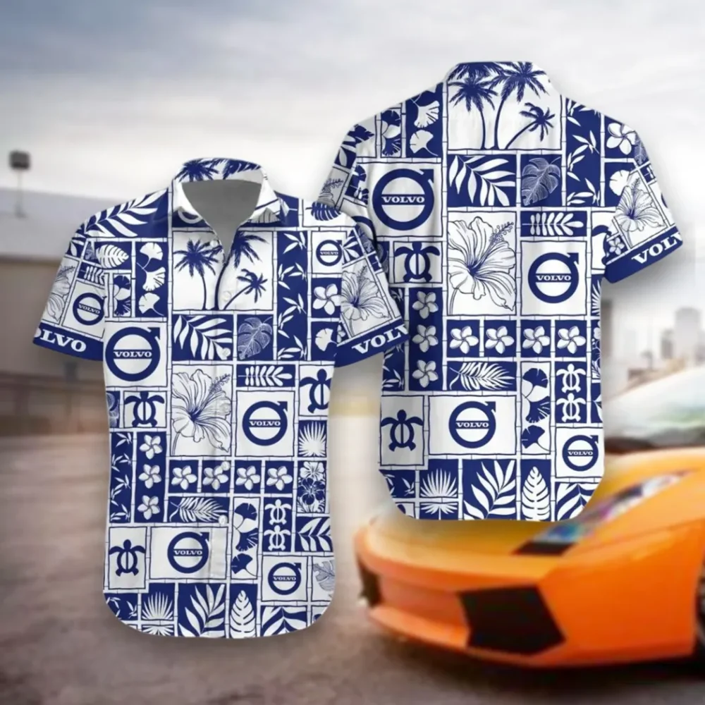 Auto Hawaiian Shirt Exclusive Logo, Gearhead Style Button Shirt CAR350