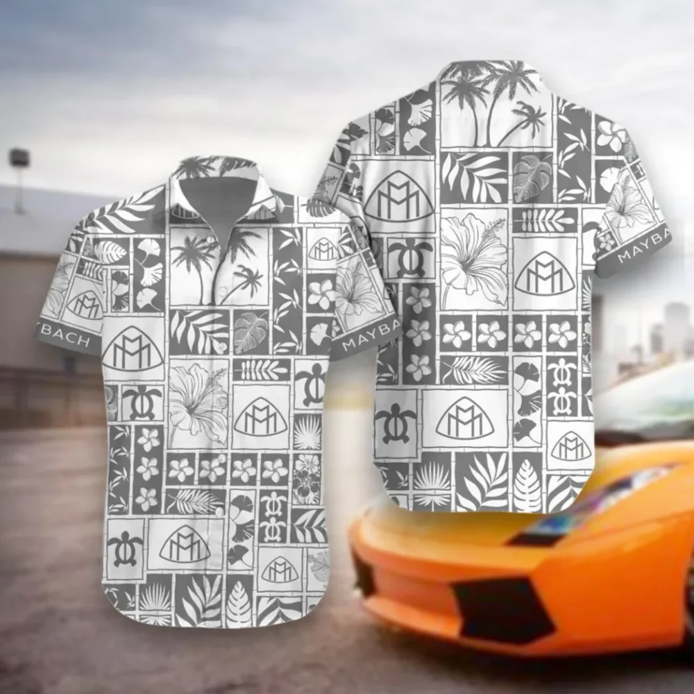 Car Hawaiian Shirt Exclusive Logo, Urban Driver Button Shirt CAR350