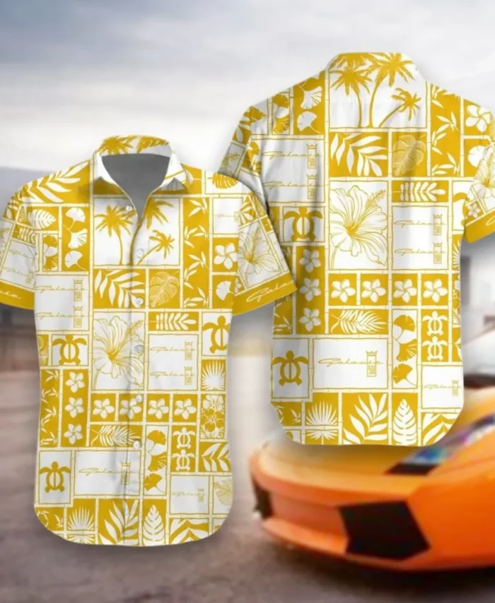 Classic Cruiser Hawaiian Shirt Exclusive Logo, Retro Driver Button Shirt CAR350