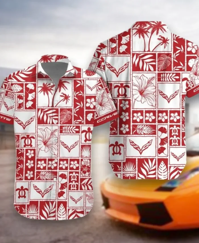 Iconic Sports Car Hawaiian Shirt Exclusive Logo, Performance Gear Button Shirt CAR350