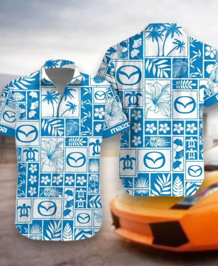 Touring Car Hawaiian Shirt Exclusive Logo, Open Road Button Shirt CAR350