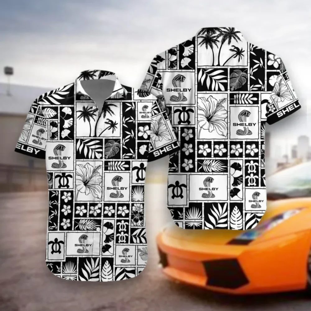 American Sports Car Hawaiian Shirt Exclusive Logo, Rider's Paradise Button Shirt CAR350