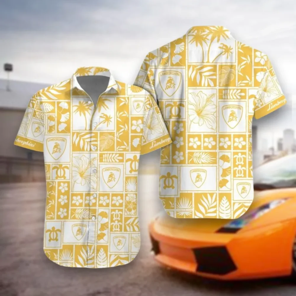 Supercar Hawaiian Shirt Exclusive Logo, Garage Life Button Shirt CAR350
