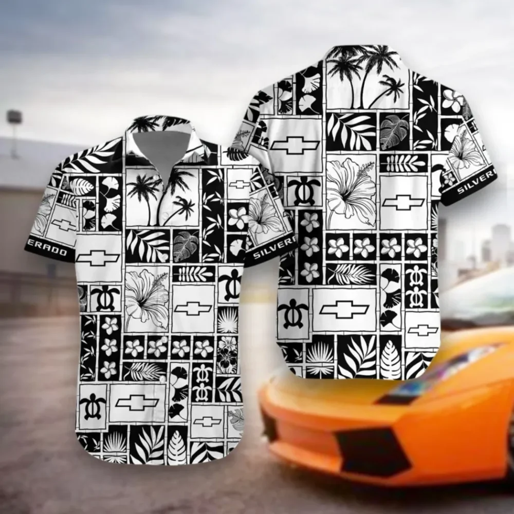 Pickup Truck Hawaiian Shirt Exclusive Logo, Drift-Ready Button Shirt CAR350