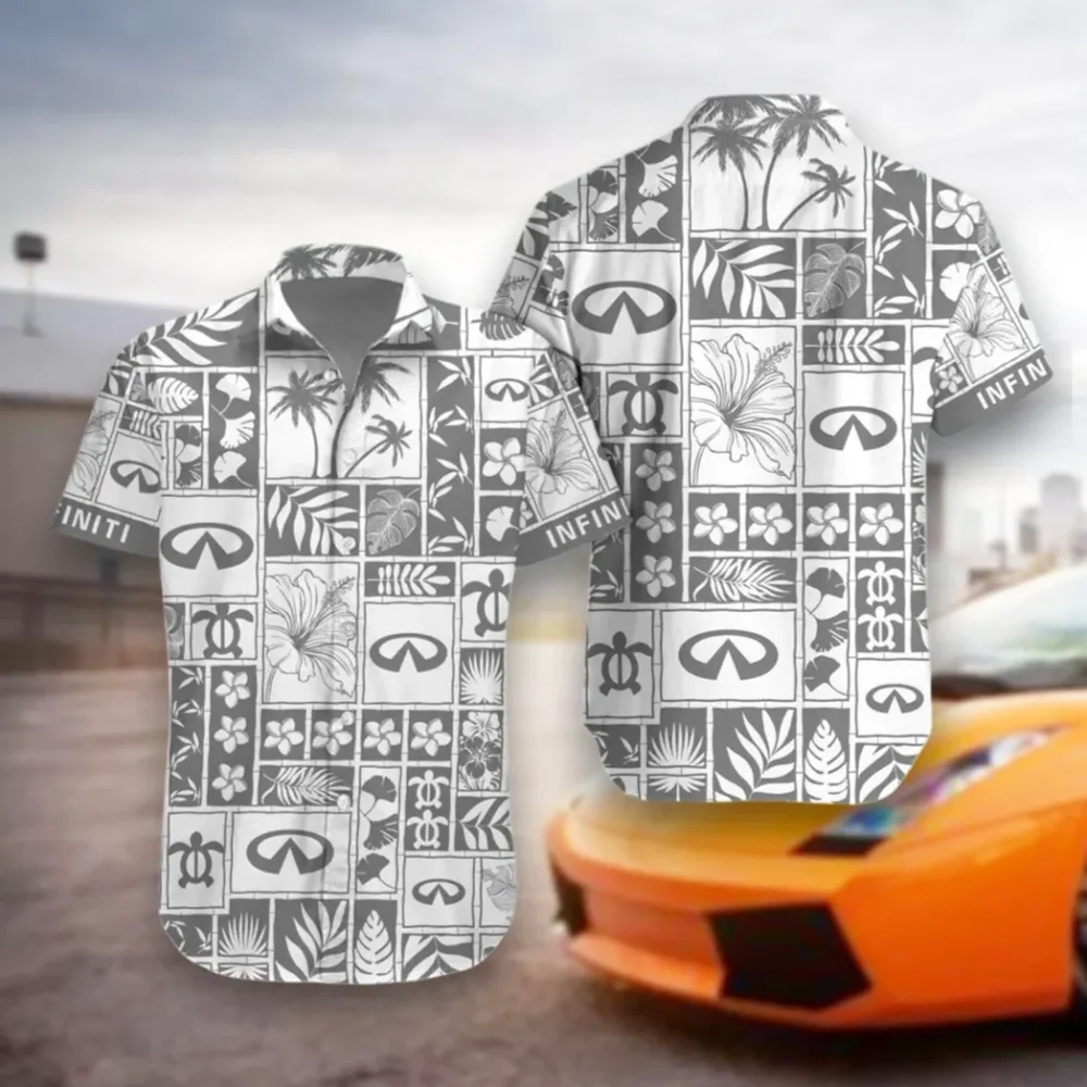 Performance Coupe Hawaiian Shirt Exclusive Logo, Road Life Button Shirt CAR350
