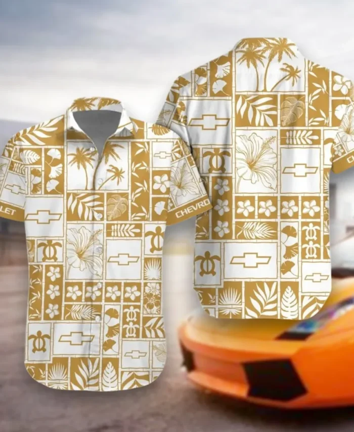 Modern Crossover Hawaiian Shirt Exclusive Logo, Performance Gear Button Shirt CAR350