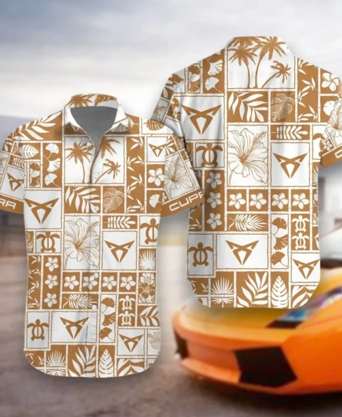 Racing-Inspired Car Hawaiian Shirt Exclusive Logo, Performance Gear Button Shirt CAR350