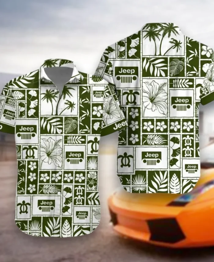 4x4 Vehicle Maker Hawaiian Shirt Exclusive Logo, Auto Fan Button Shirt CAR350