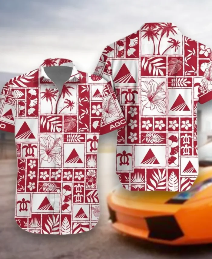 Farm Tractor Hawaiian Shirt Exclusive Logo, Retro Driver Button Shirt CAR350