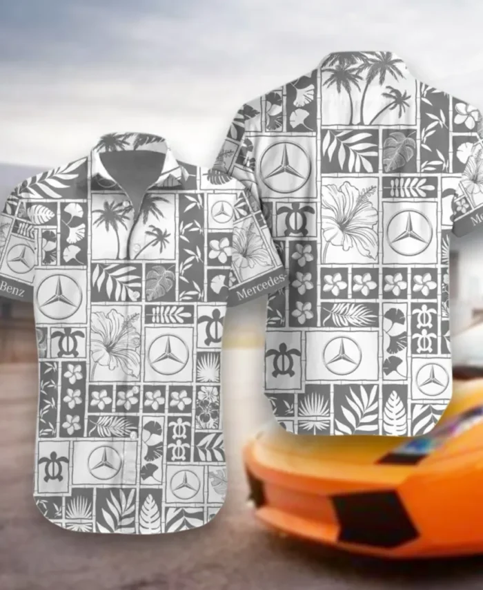 Luxury Car Hawaiian Shirt Exclusive Logo, Drift-Ready Button Shirt CAR350