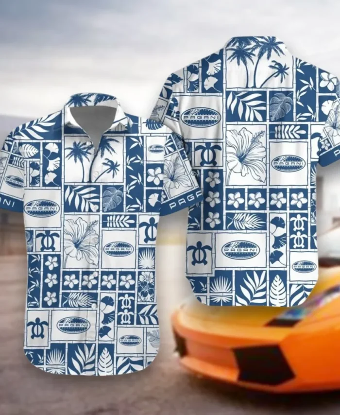 Luxury Coupe Hawaiian Shirt Exclusive Logo, Road-Trip Ready Button Shirt CAR350