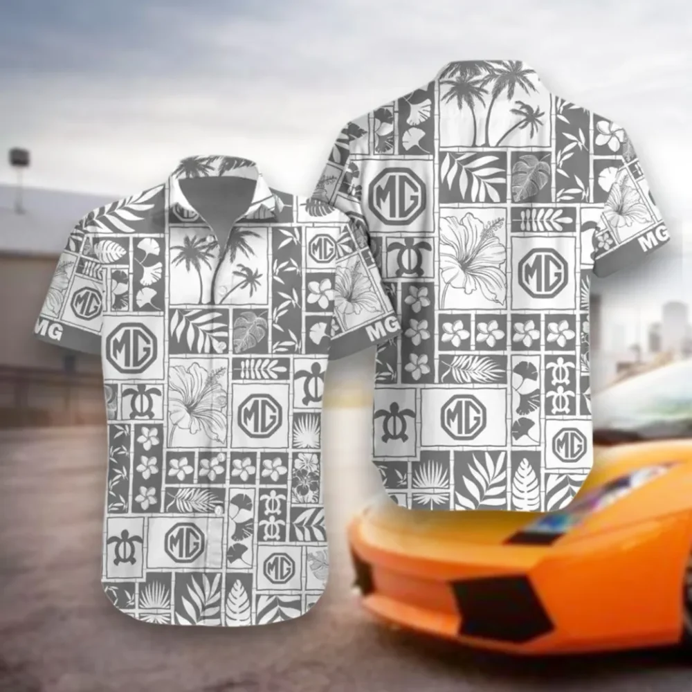 Performance Car Hawaiian Shirt Exclusive Logo, Motor Culture Button Shirt CAR350