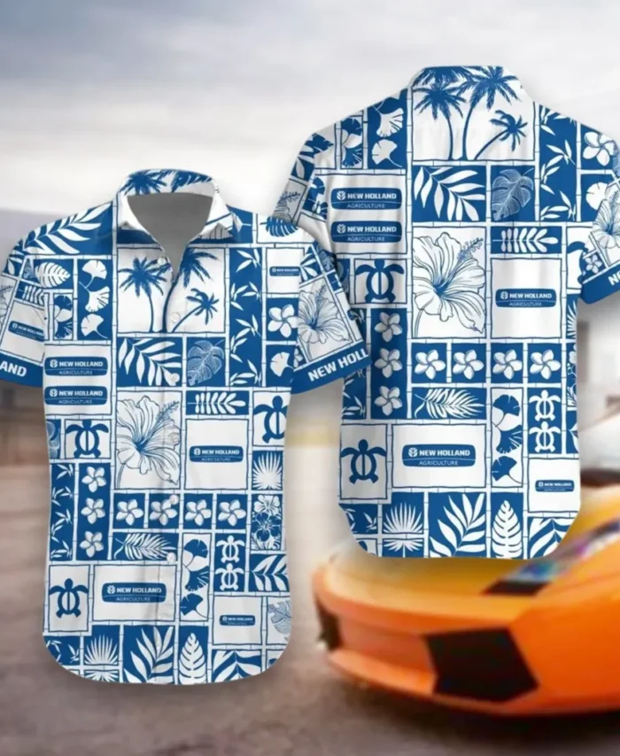 Ranch Tractor Hawaiian Shirt Exclusive Logo, Auto Fan Button Shirt CAR350