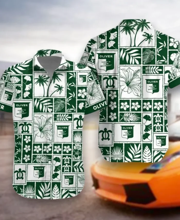 Vintage Tractor Hawaiian Shirt Exclusive Logo, Street Racer Button Shirt CAR350