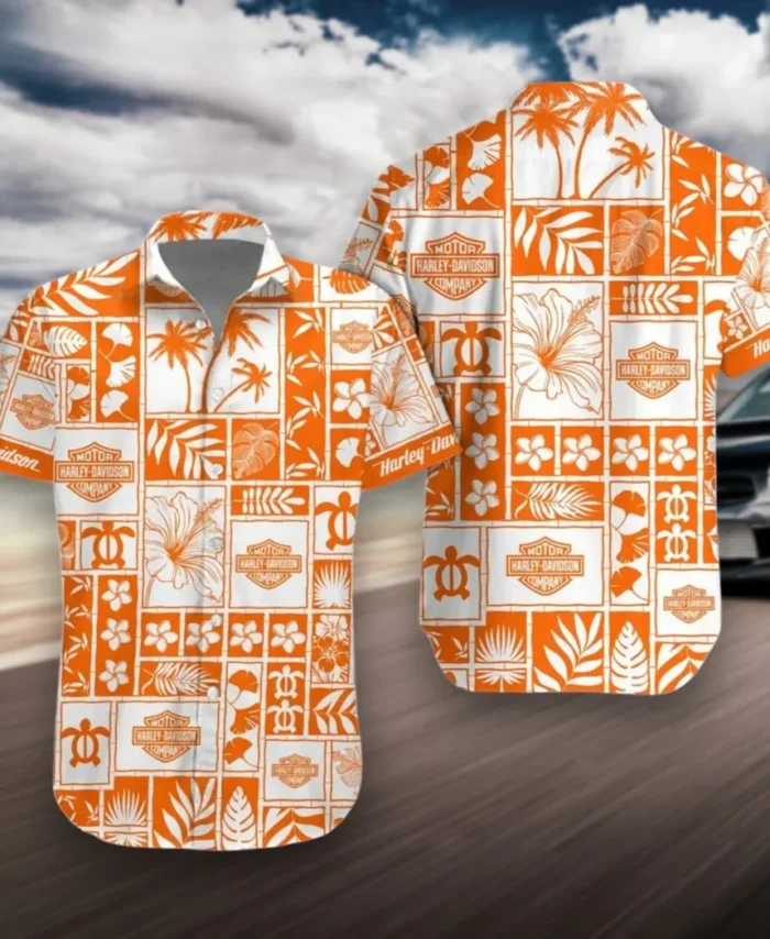 Two-Wheel Freedom Hawaiian Shirt Exclusive Logo, Rider's Paradise Button Shirt MOTOR3