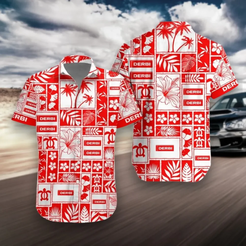Fun Ride Hawaiian Shirt Exclusive Logo, Motorsport Vibe Button Shirt MOTOR3