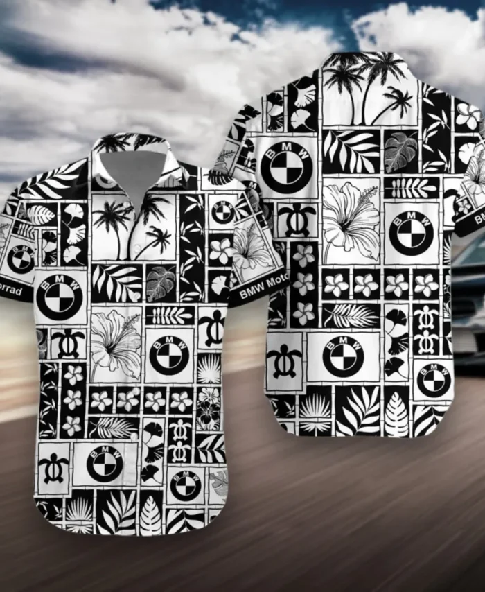 Dual-Sport Motorcycle Hawaiian Shirt Exclusive Logo, Road-Trip Ready Button Shirt MOTOR3