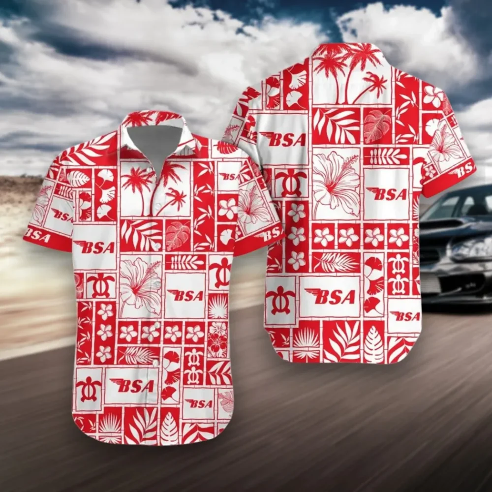 Antique Two-Wheeler Hawaiian Shirt Exclusive Logo, Custom Ride Button Shirt MOTOR3