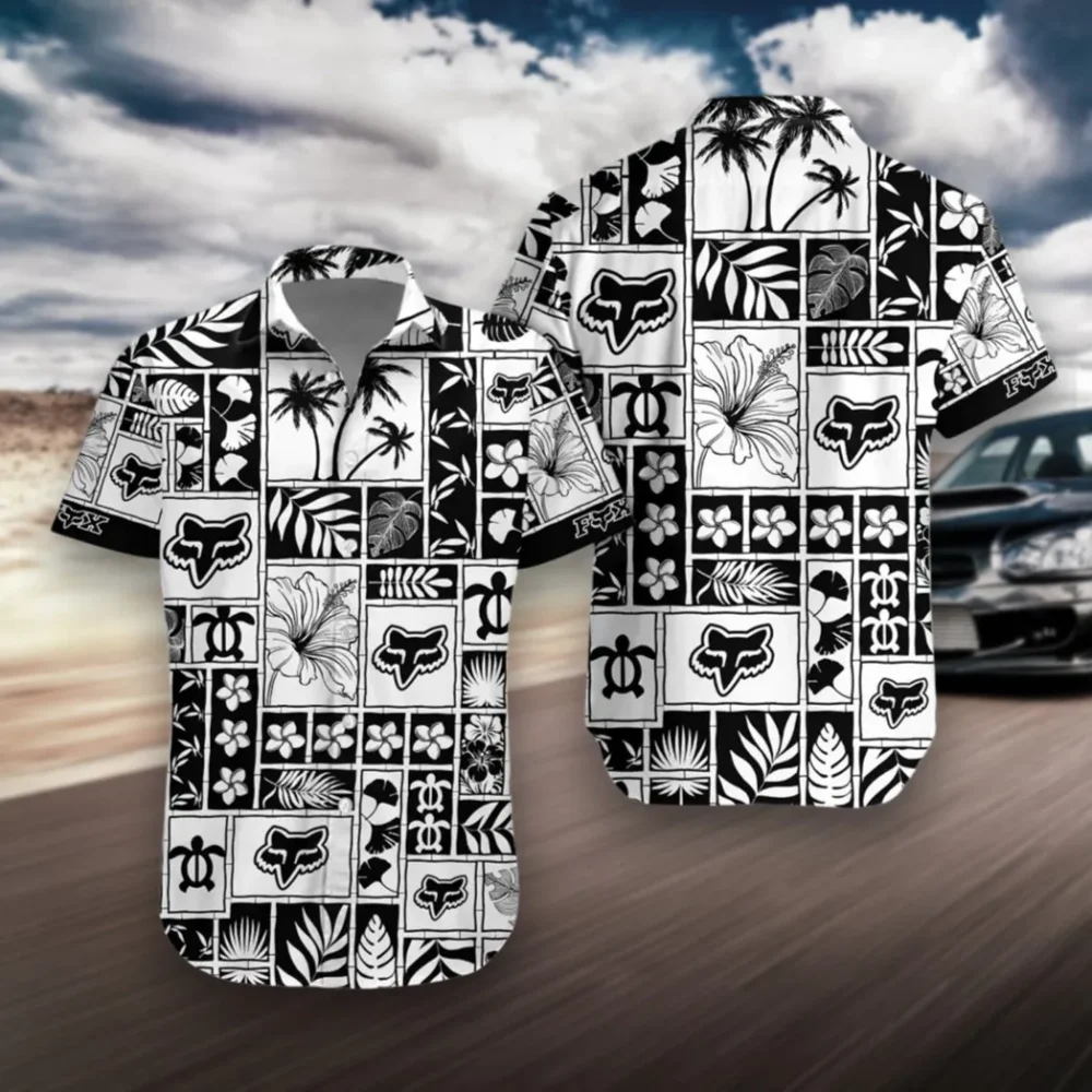 Adventure Riding Kit Hawaiian Shirt Exclusive Logo, Auto Fan Button Shirt MOTOR3