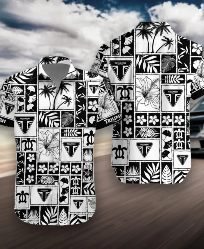 Heritage Ride Hawaiian Shirt Exclusive Logo, Chrome Wave Button Shirt MOTOR3