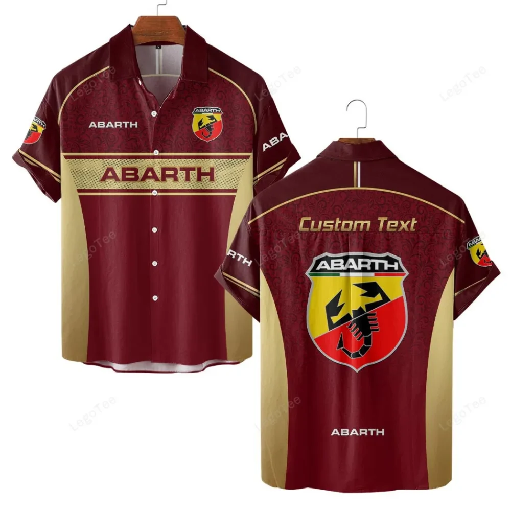Italian Racing Car Hawaiian Shirt Exclusive Logo, Chrome Wave Button Shirt CAR137 - Image 2