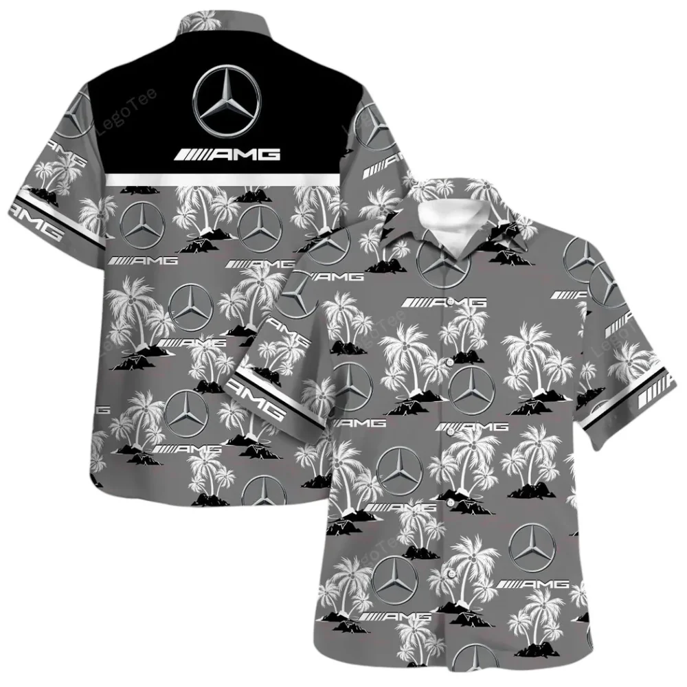 Track-Ready Car Hawaiian Shirt Exclusive Logo, Summer Garage Button Shirt CAR144 - Image 4
