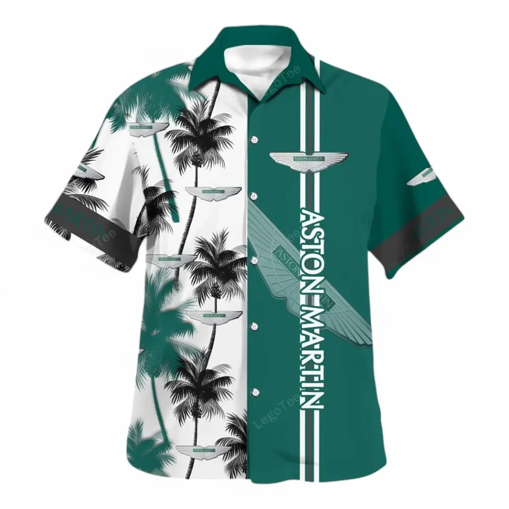 Sleek Roadster Hawaiian Shirt Exclusive Logo, Performance Gear Button Shirt CAR143 - Image 2