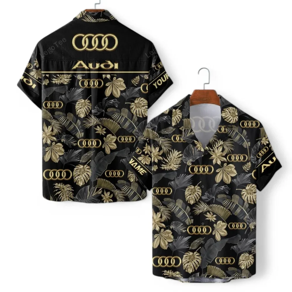 Luxury Car Hawaiian Shirt Exclusive Logo, Summer Garage Button Shirt CAR139 - Image 2