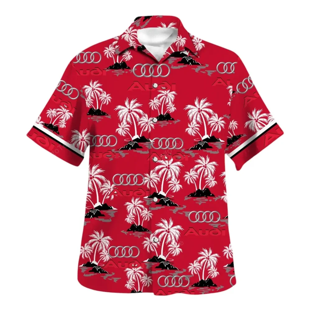 Modern Coupe Hawaiian Shirt Exclusive Logo, Motorsport Vibe Button Shirt CAR144 - Image 2
