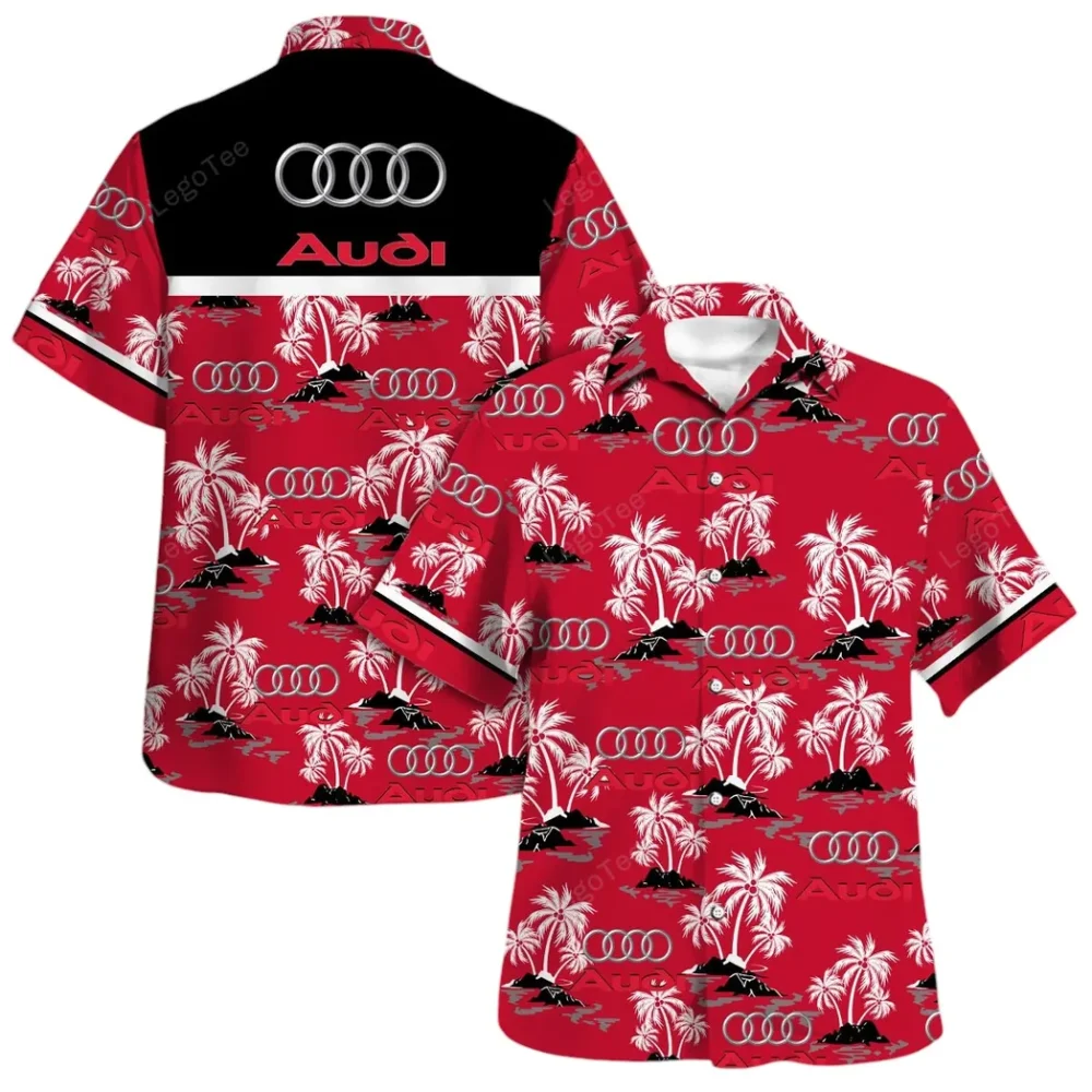 Modern Coupe Hawaiian Shirt Exclusive Logo, Motorsport Vibe Button Shirt CAR144 - Image 4