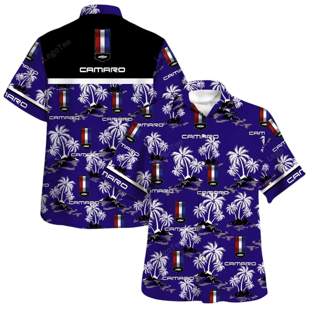 American Pony Car Hawaiian Shirt Exclusive Logo, Car Meet Button Shirt CAR144 - Image 4