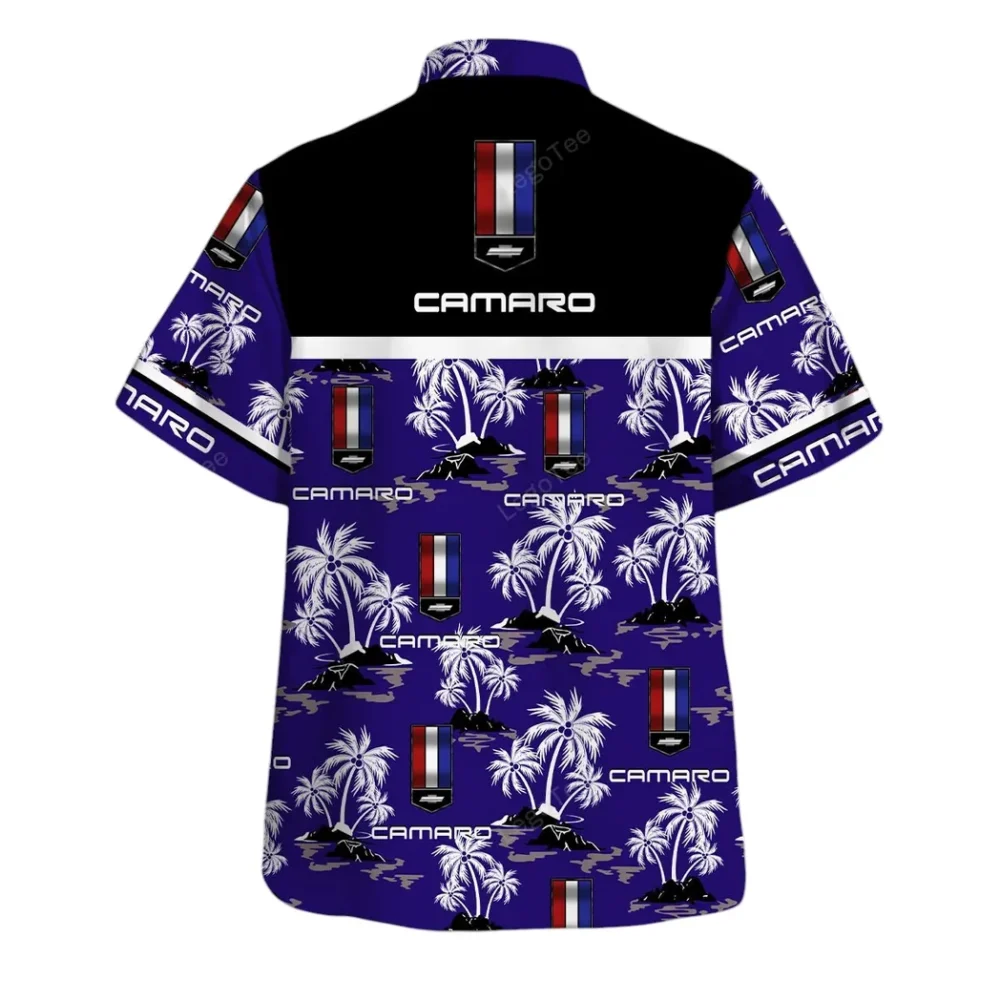 American Pony Car Hawaiian Shirt Exclusive Logo, Car Meet Button Shirt CAR144 - Image 3