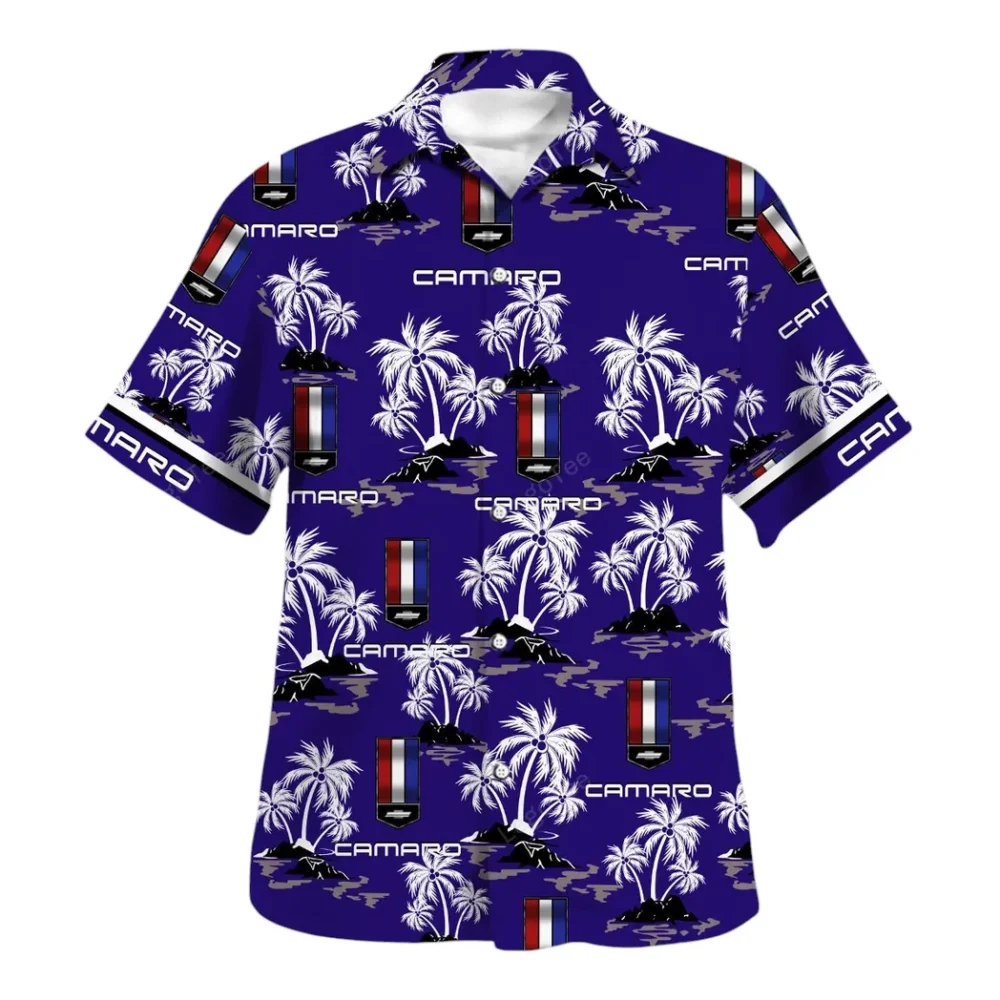 American Pony Car Hawaiian Shirt Exclusive Logo, Car Meet Button Shirt CAR144 - Image 2