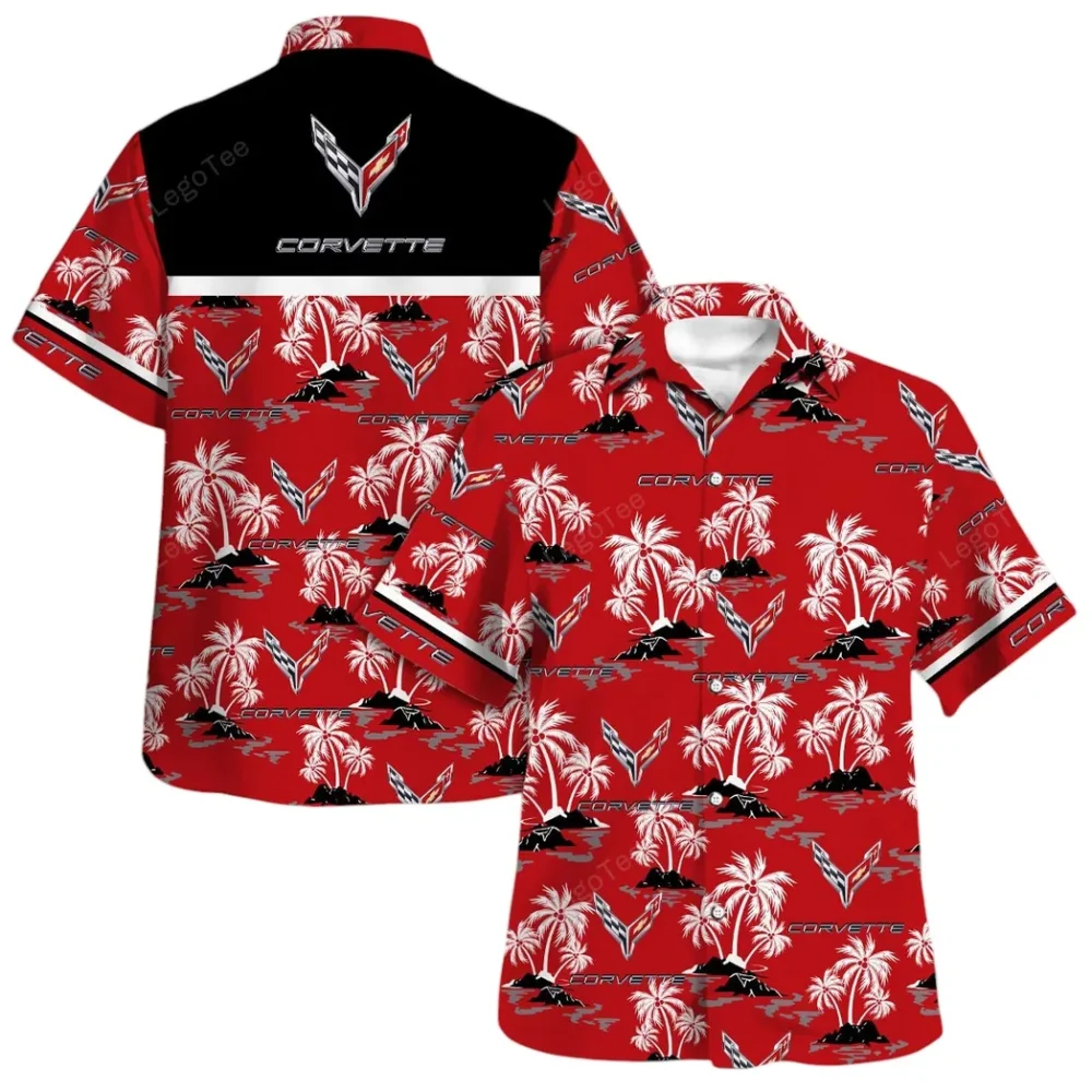 US Performance Car Hawaiian Shirt Exclusive Logo, Auto Fan Button Shirt CAR144 - Image 4